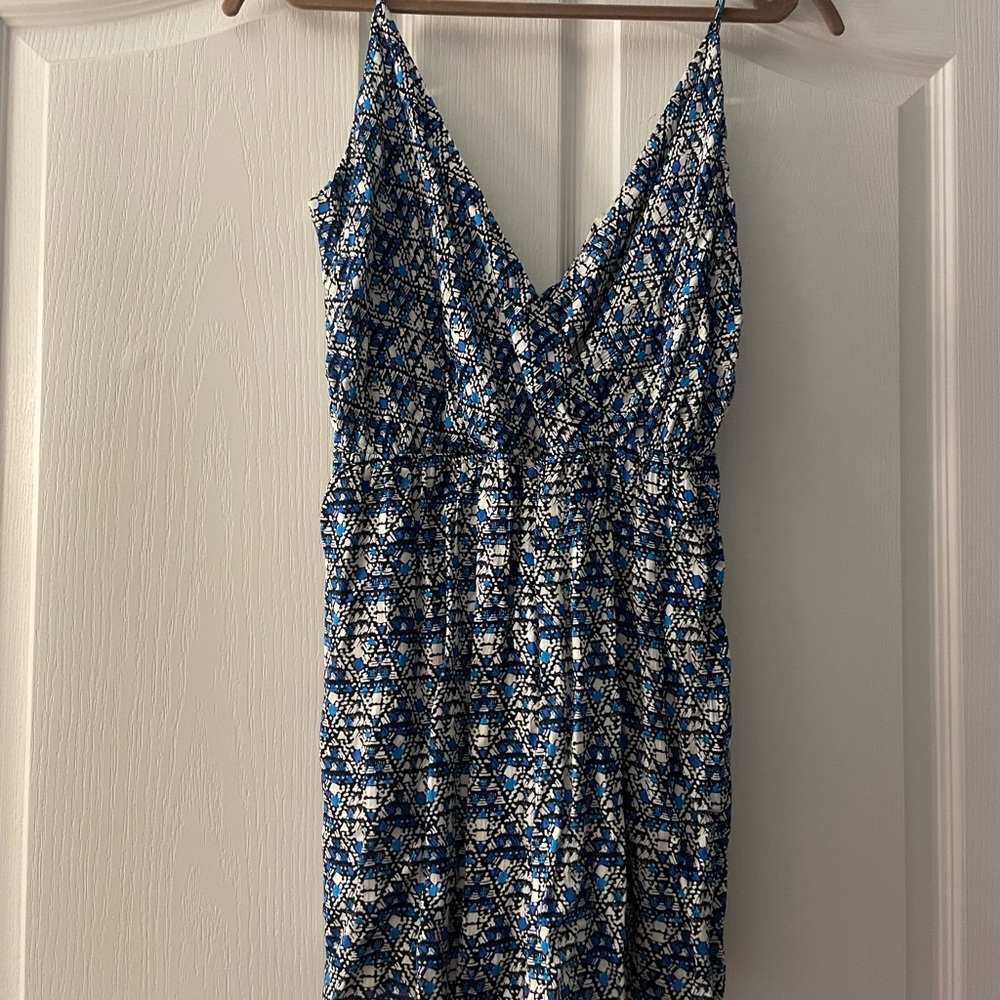 Francesca's Collections Blue and White Mini Dress